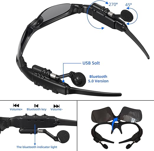 High-Tech Outdoor Bluetooth Sunglasses with Polarized Lenses